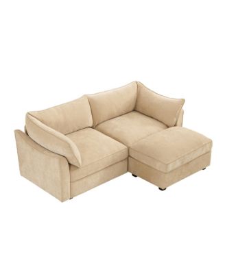  2-Seater Sofa with Storage Footstool