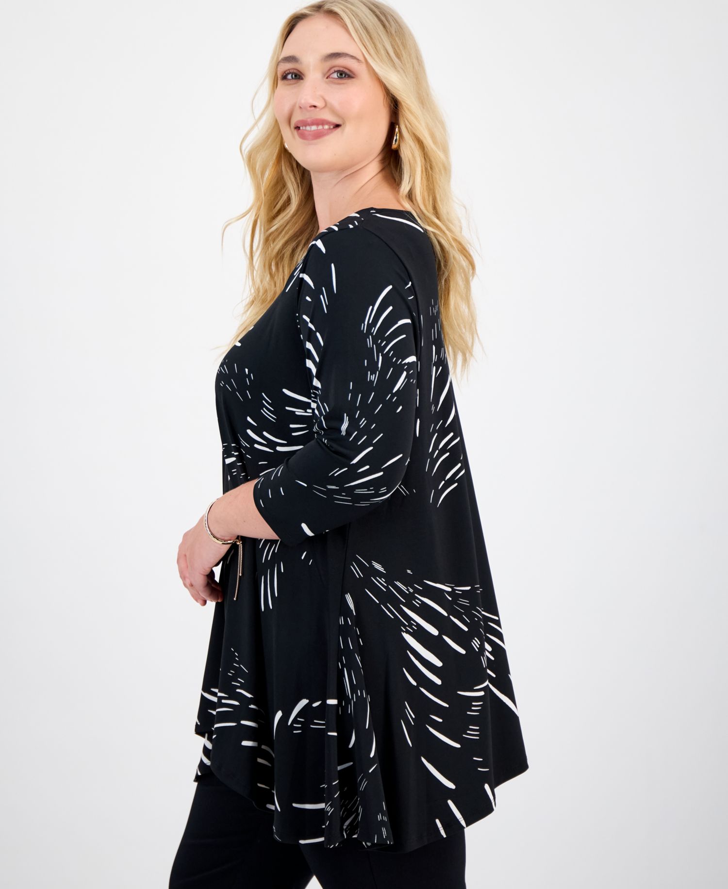 Plus Size Swing Top,v