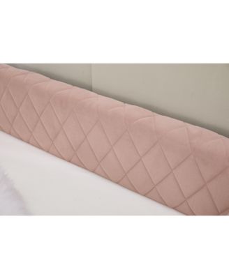 Pink Velvet Daybed - Modern Diamond Design