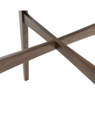 Streamdale Mid-Century Modern Round Bar Table - 42", Natural Walnut