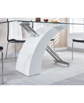 Luxury Glass Top Dining Table - Modern Design