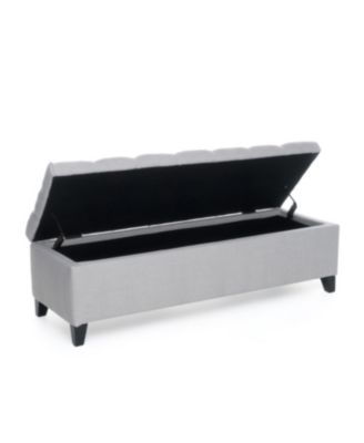 Streamdale Button Tufted Diamond Stitch Storage Ottoman Bench