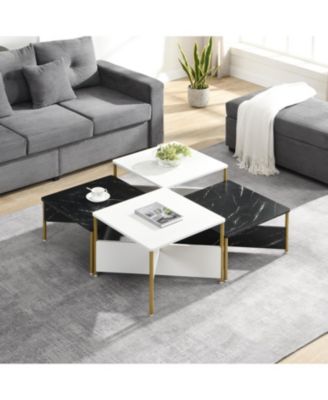 Modern Nesting Coffee Tables - Mid Century Square Set