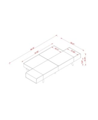 72.8" Futon Sofa Bed, Adjustable Recliner