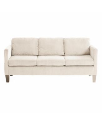 L-Shaped Corduroy Sofa- Modern Design, Easy Assembly