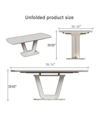 MDF  Expandable Dining Table, U-Legs, Home/Office
