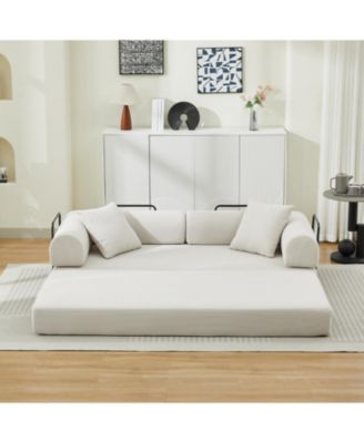 Folding Sofa Bed 78.5" Convertible Couch with Pillows