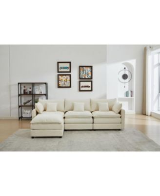 Modular Sectional Sofa with Ottoman