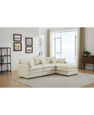 Modular Sectional Sofa with Ottoman