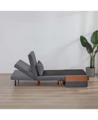Modern Linen Sleeper Sofa Bed - Modular, Adjustable Backrest