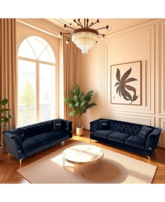 Sofa Set Velvet Tufted Modern Comfort & Style