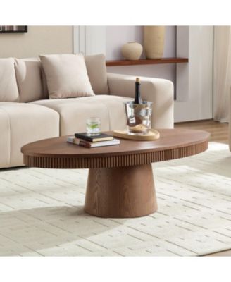 Modern Oval Handcraft Drum Coffee Table