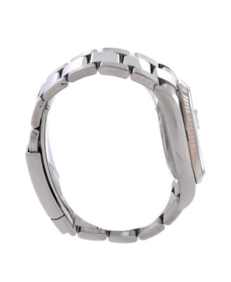 Oyster Perpetual Datejust Automatic Watch in Stainless Steel and White Gold with Diamond Markers 36mm