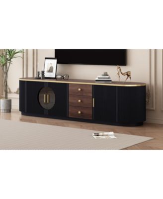 71" Modern TV Stand - 3 Drawers, Shelf & Cabinets