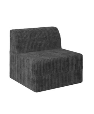 Modern Corduroy Couch Single-Seat Sectional Sofa