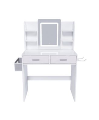 LED Vanity Mirror Dressing Table with Lights & Storage