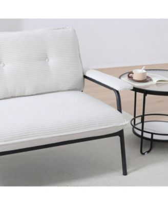 Beige 53-inch Sofa Small Apartment Living