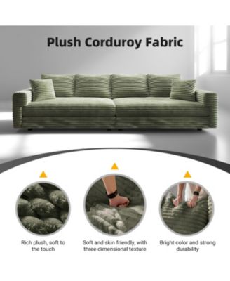 + 3-Seat + Corduroy + Modern Comfy Cloud + Sofa