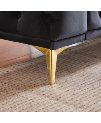 Velvet Sofa Set- 3+2 Seater, Wood Frame, Metal Legs, Cushions