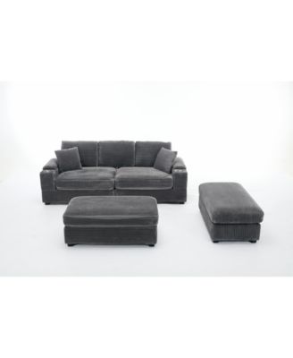  Modular Sectional Sofa Bed Set w/ Storage, USB & Cup Holders
