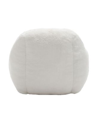 Comfy White Faux Fur Bean Bag Chair Sofa for Adults & Kids