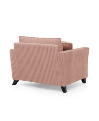 Pink Lazy Sofa Chair with Backrest & Armrests