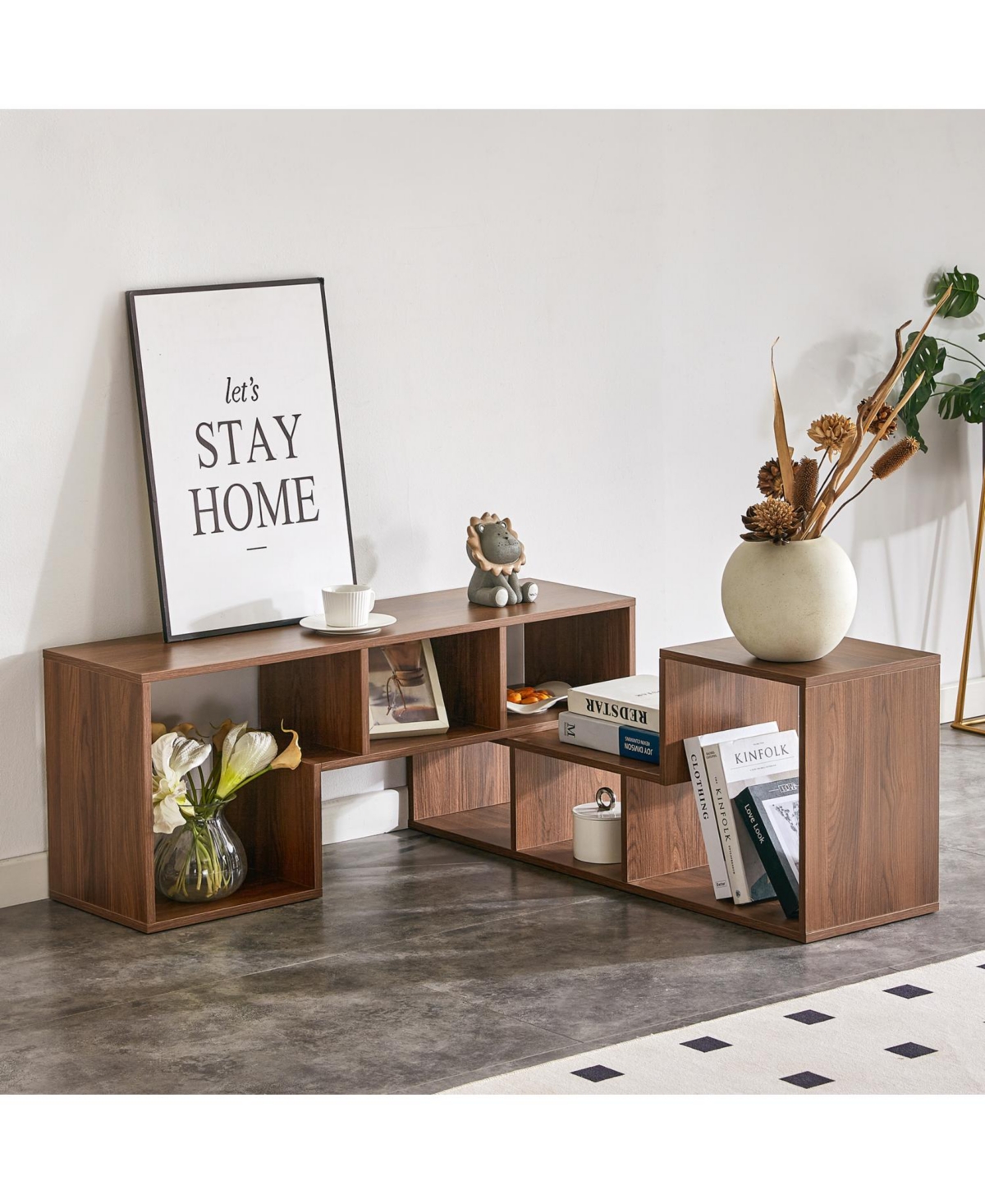 Streamdale Furniture Cube Tv Stand Media Center - Open Storage Bookcase Shelf
