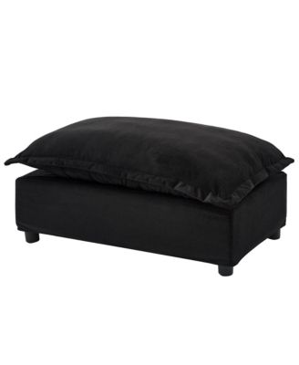  Cozy Black Armchair Sofa with Ottoman