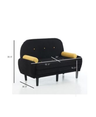 Streamdale   Corduroy Loveseat Sleeper Sofa with Storage & USB