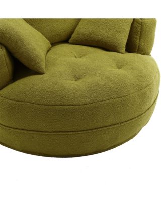 Chenille Sleeper Sofa Chair - Modern Fluffy Lounge Seat