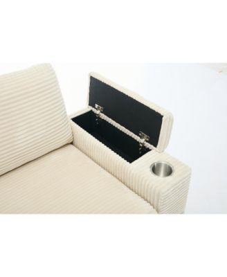  Modular Sectional Sofa Bed Set w/ Storage, USB & Cup Holders