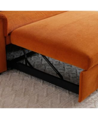 Streamdale 55" Velvet Pull Out Sofa Bed with USB Ports & Pockets