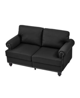 Modern Classic Loveseat Faux Leather