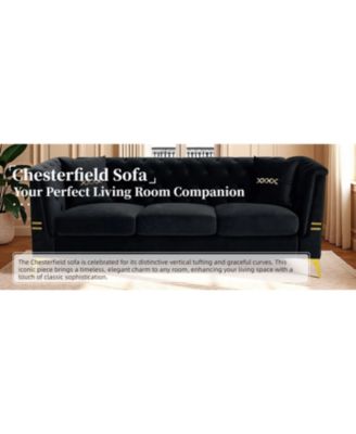 Streamdale Tufted Velvet Sofa, 82" Mid-Century Couch
