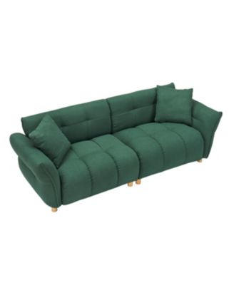 Teddy Sofa (Green) w/ 2 Pillows - Apartment/Office/Living Room