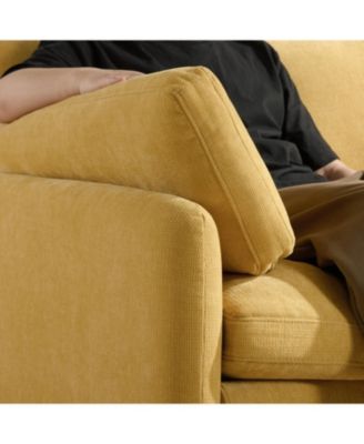 Oversized Chenille Sofa Chair - Wide Deep Seat, Modern Armchair