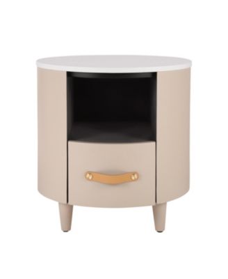 + 1 Pc. + Wood + Drawer & Shelf + Nightstand/End Table