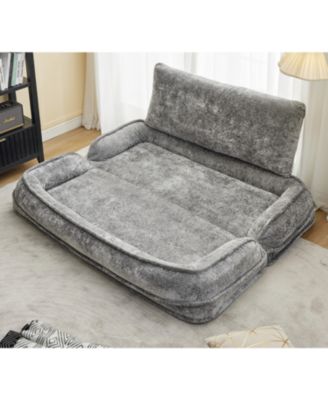 Double Chenille Dog Bed Sofa Couch - Extra Large, Adjustable
