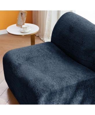 Single Foam Sofa Chair with Footrest & Pillow