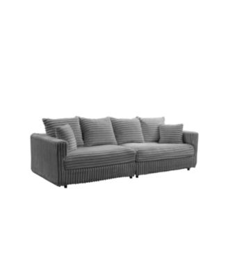 Streamdale Plush Corduroy 4-Seat Sofa, Modern Comfy Cloud Couch