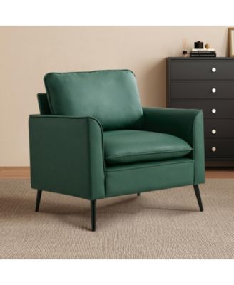  Cat Paw Green Leather Sofa & Chair Set