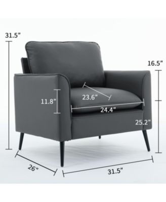 Cat Paw Gray Leather Sofa 2PC Set