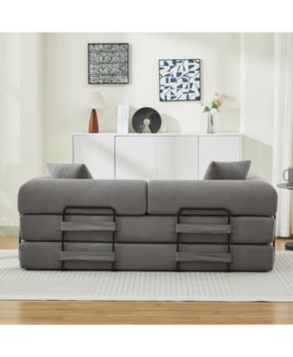 Folding Sofa Bed 78.5" Convertible Couch with Pillows