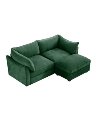 2-Seat Sofa with Ottoman & Storage