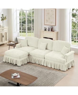 Streamdale Mid Century Modular Sectional Sofa with Ottoman