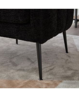 Streamdale Chenille Sofa Set- Loveseat, 2 Chairs, Metal Legs