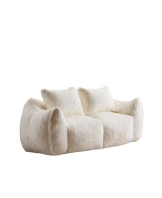 Giant Bean Bag Couch, Ultra Soft Fluffy Loveseat Sofa