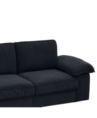 Velvet Storage Loveseat - Modern Sofa for Small Spaces