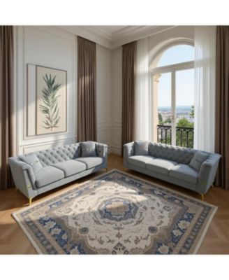 Streamdale Cream Velvet Tufted Sofa Set - Modern Comfort & Style