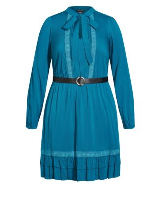 Women's Plus Size Precious Tie Dress